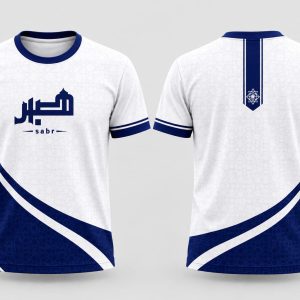 1 টি-শার্ট ( সাদা ও নেভিব্লুর কম্বিনেশন )
